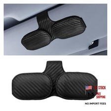 Magnetic Leather Sunglasses Holder for Car Visor Clip, Car Carbon Fiber Black