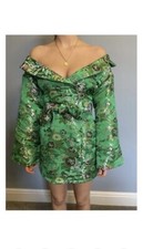 Pretty Little Thing Uk10 Green Kimono Style Dress