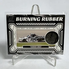 2024 Panini Donruss Racing Tanner Gray Burning Rubber Tire Relic Blue BRM-TG NM