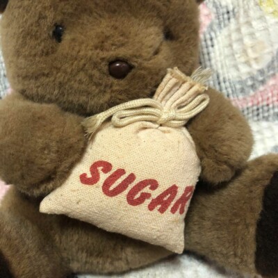 Sanrio Showa Retro Vintage Sekiguchi SUGAR BEAR Plush Toy