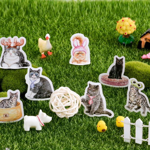 Pack of 46 Kawaii Cats Paper Stickers Journal bullet Planner Decorative Sticker - Picture 4 of 5