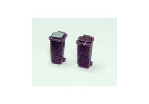 2x Wheelie Bins - P&D Marsh PDC36A - N gauge Scenery