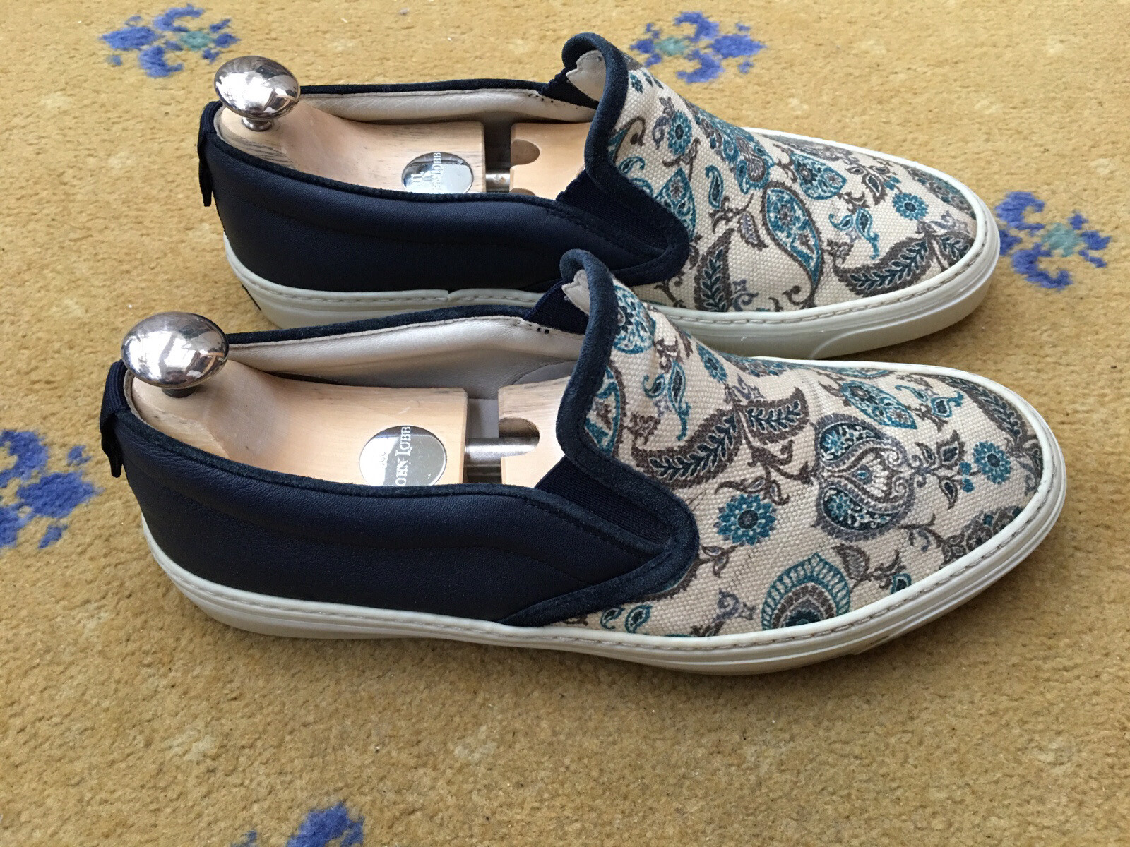 Gucci Trainers Sneaker Shoes Paisley Canvas Leather Mens UK 6.5 US 7.5 EU 40.5 thumbnail 5