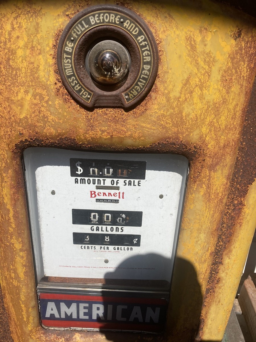 vintage BENNETT 766 gas pump American Gas ⛽️ One Pump Only | eBay