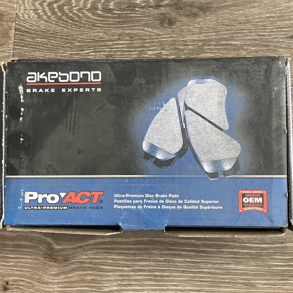 Conjunto de pastilhas de freio a disco dianteiro Akebono compatível com 1996-2005 BUICK CHEVY OLDSM PONTIAC ACT673 - Imagem 3 de 3