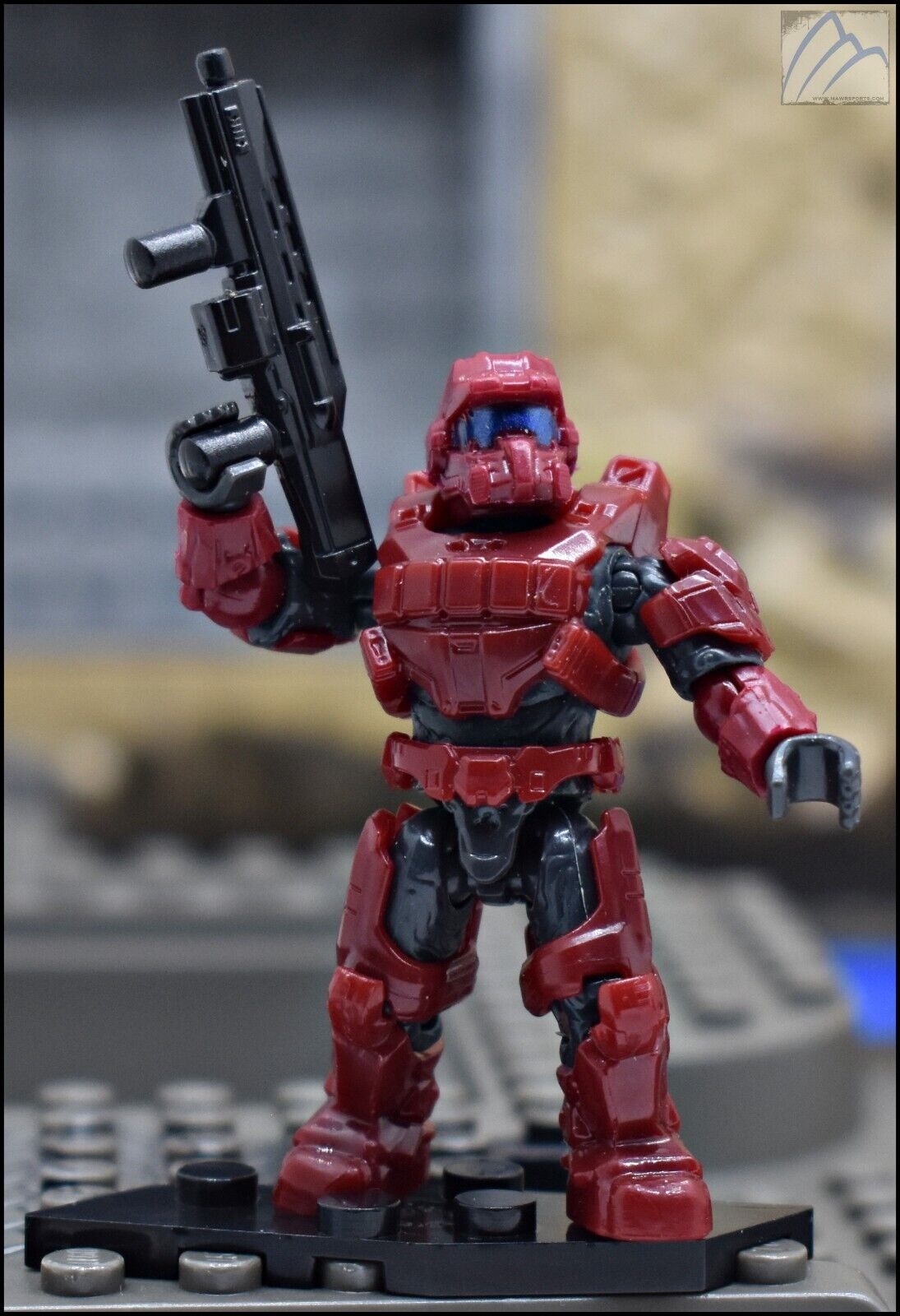 HALO MEGA CONSTRUX RED UNSC SPARTAN MARK IV COHORT MINI FIGURE HDP54