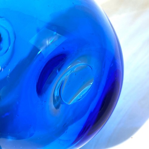 Blenko Glass Blue Apple - Picture 5 of 5