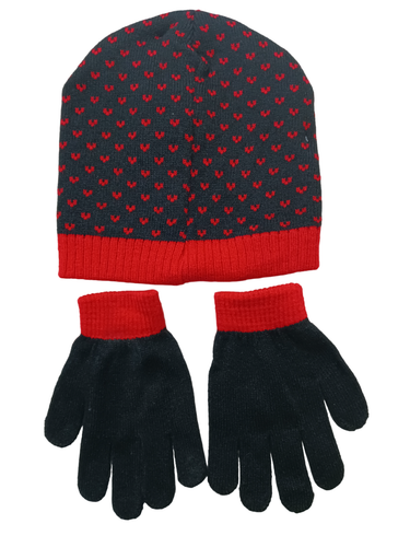 Spider-Man Boys 3 Piece Knit Hat Scarf and Glove Set Red/Black One Size New - Picture 5 of 10