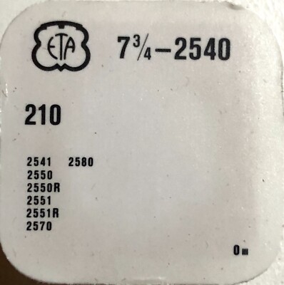 Neuf @ Balancier Calibre Eta 2540, 2550, 2541, 2551 @ Nos @ Balance