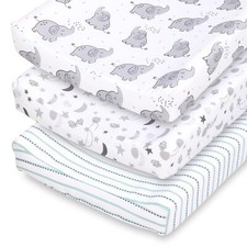 Celestial Elephant 3 Pack Microfiber Changing Pad Covers by The Peanutshell