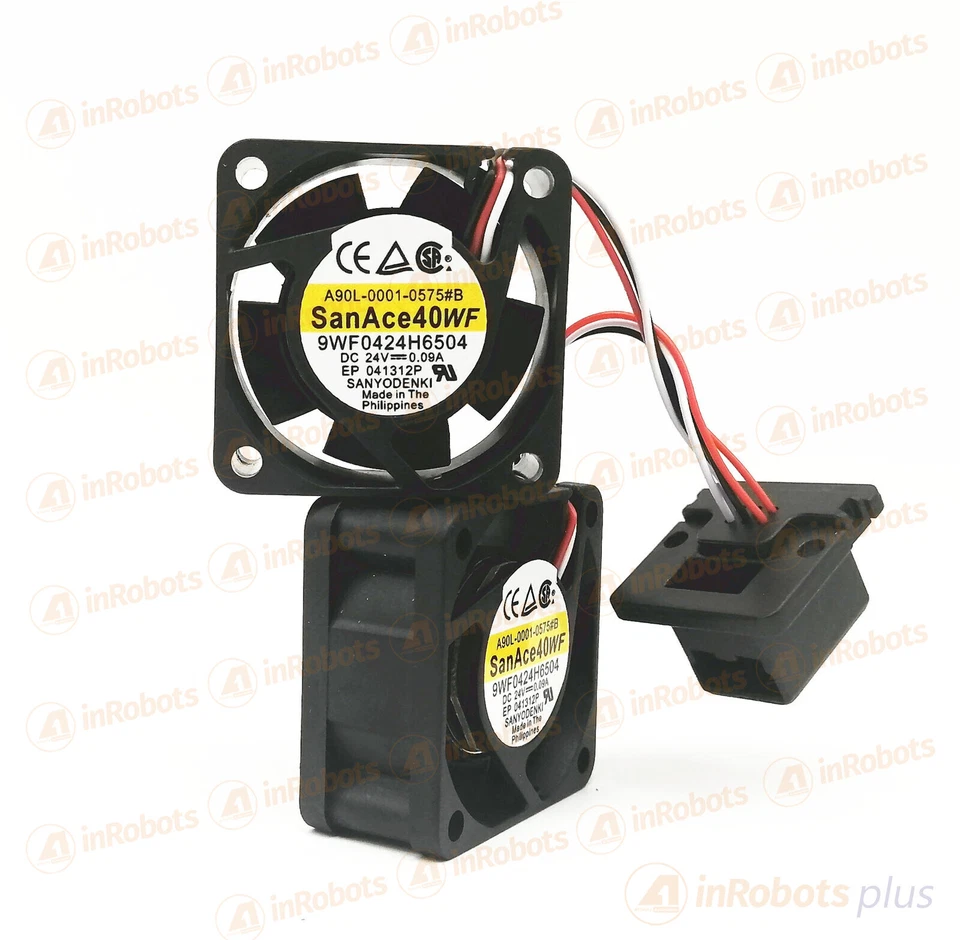 1pair Sanyo FANUC A90L-0001-0575#A/B 9WF0424H6504 4020 DC24V 0.09A FANUC Fan 1PC - Image 4 of 4
