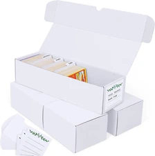 Trading Card Storage Box, Cardboard Storage Boxes with Dividers for Baseball, Sp