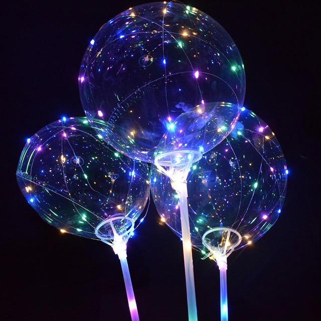18" Luminous LED Light Balloon Birthday Wedding Party Decor Bubble