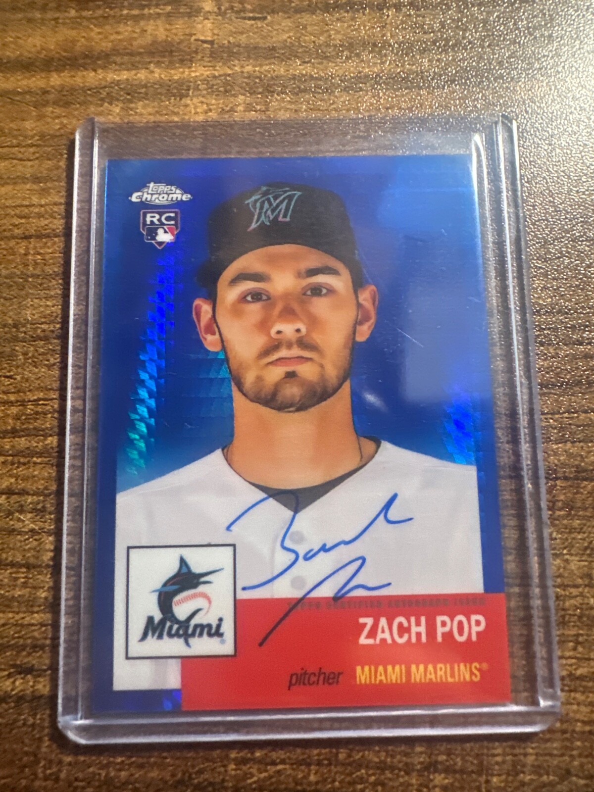 2022 Topps Chrome Platinum Zach Pop Auto Rookie Card #/99 Blue Refractor