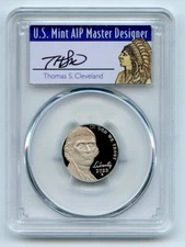 2023 S 5C Jefferson Nickel PCGS PR70DCAM First Strike Thomas Cleveland Native