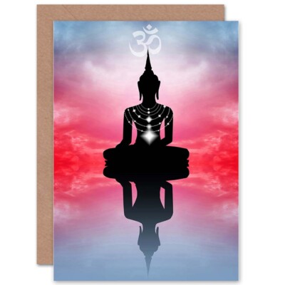 Zen Buddhistische Reflexion Wolken Blanko Grußkarte mit Umschlag