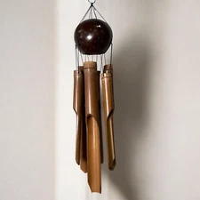 Whole Coconut and Bamboo Wind Chime | Natural | Eco-friendly