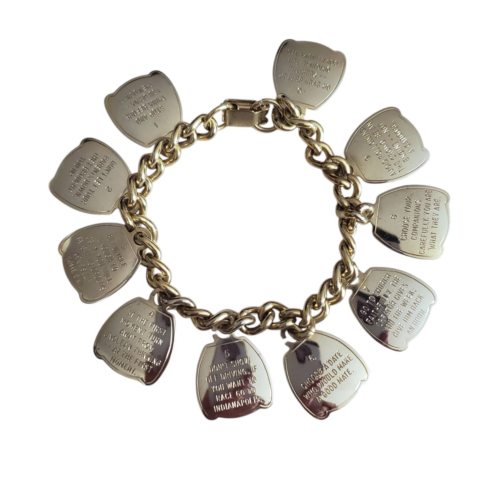 Ten Commandments Religious Biblical Dangle Charm … - image 2