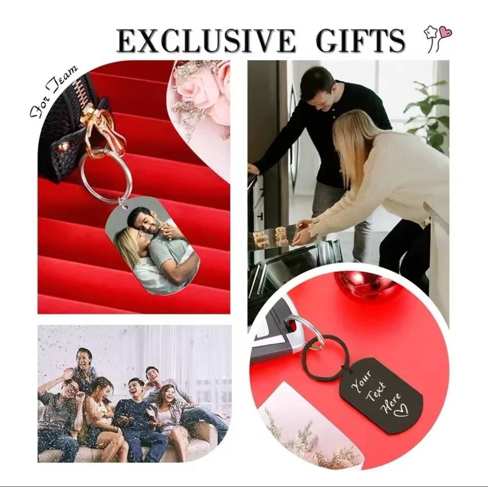 Personalized Calendar Keychain | Custom Photo & Name Keyring | Wedding, Annivers - Image 2 of 4