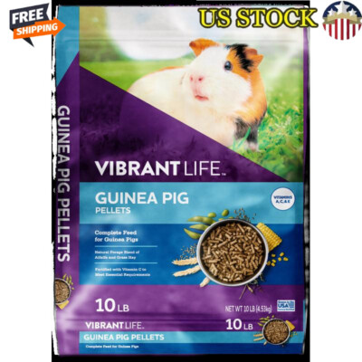 Nutritious Guinea Pig Food 10LB Plant Based No Fillers No Artificial Additives