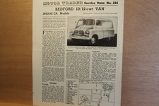Original BEDFORD CA VAN (1953-55 Models) Motor Trader Service Data No. 225