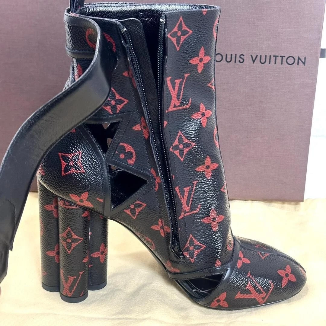 Louis Vuitton Monogram Limited Edition Boots Flower for Women's U Excellent++