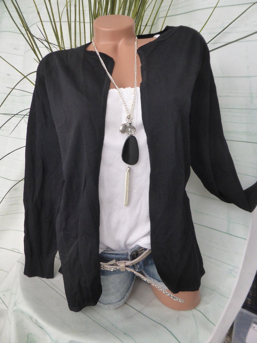 Rick Cardona Heine Strickjacke Cardigan Schwarz bis 40 weich