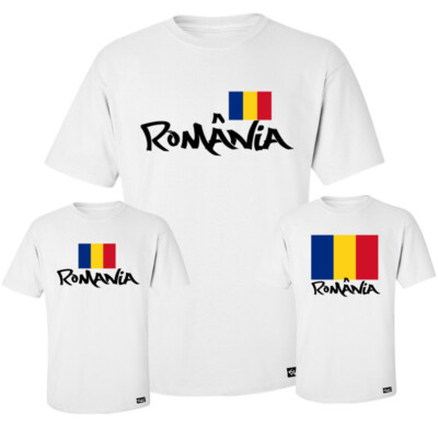 EAKS  Herren T-Shirt ''România / Romania'' Flagge Fahne Rumänien Fanshirt EM WM