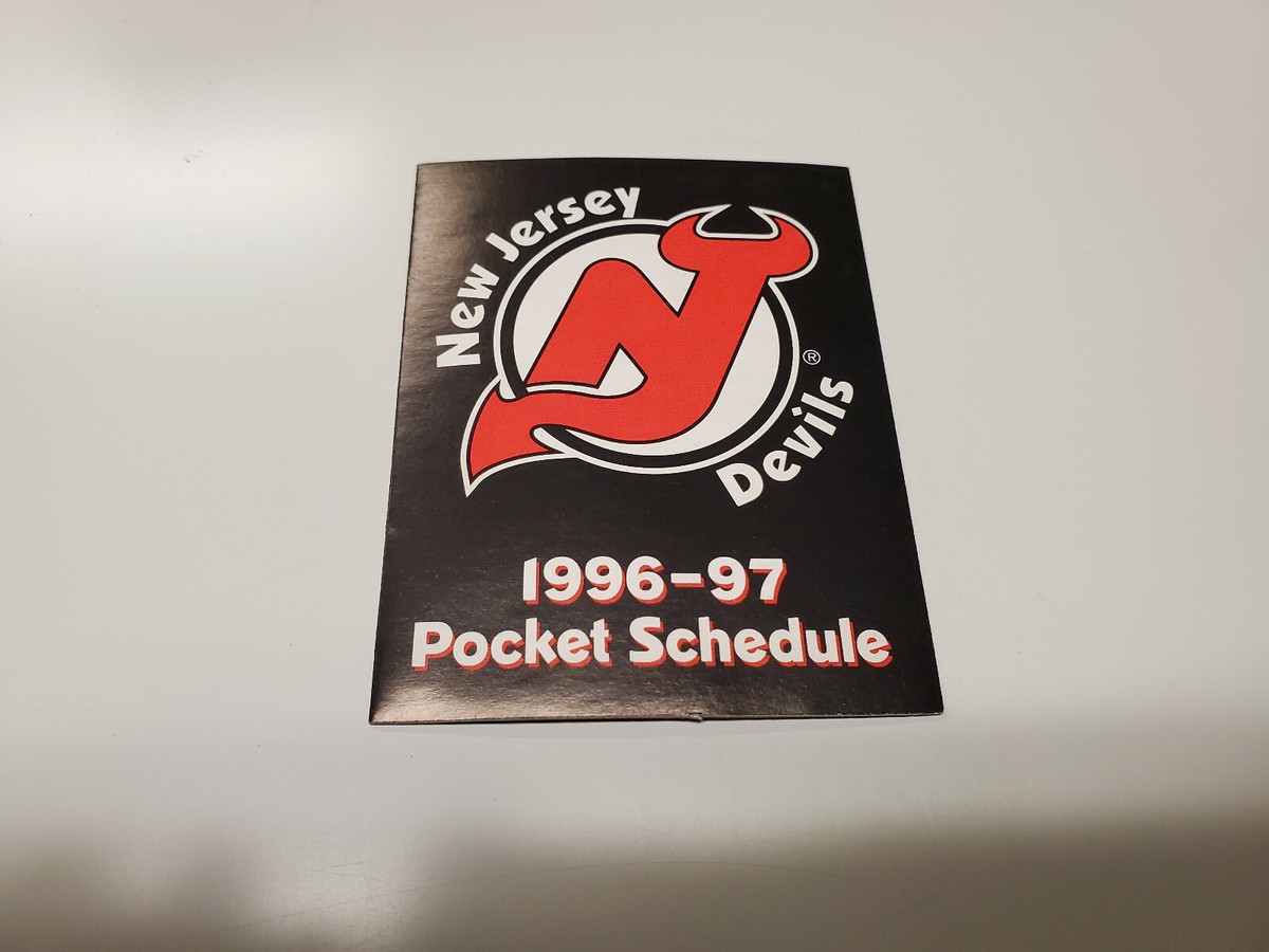 RS20 New Jersey Devils 1996/97 NHL Hockey Pocket Schedule RS20 New Jersey Devils 1996/97 NHL Hockey Pocket Schedule