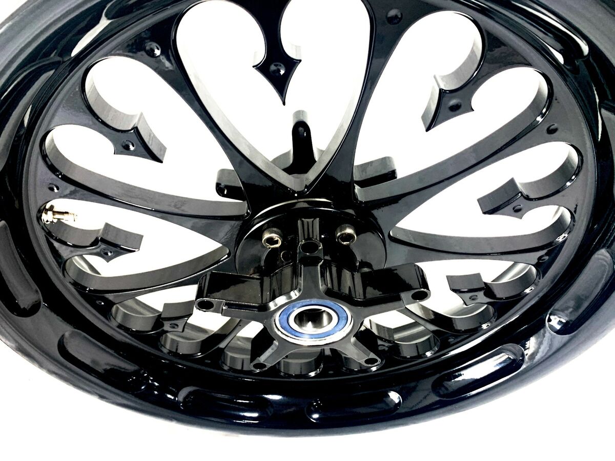 ZX 300 FAT TIRE SOLID BLACK STILETTO WHEELS 2006-2011 ZX 300 FAT TIRE SOLID BLACK STILETTO WHEELS 2006-2011