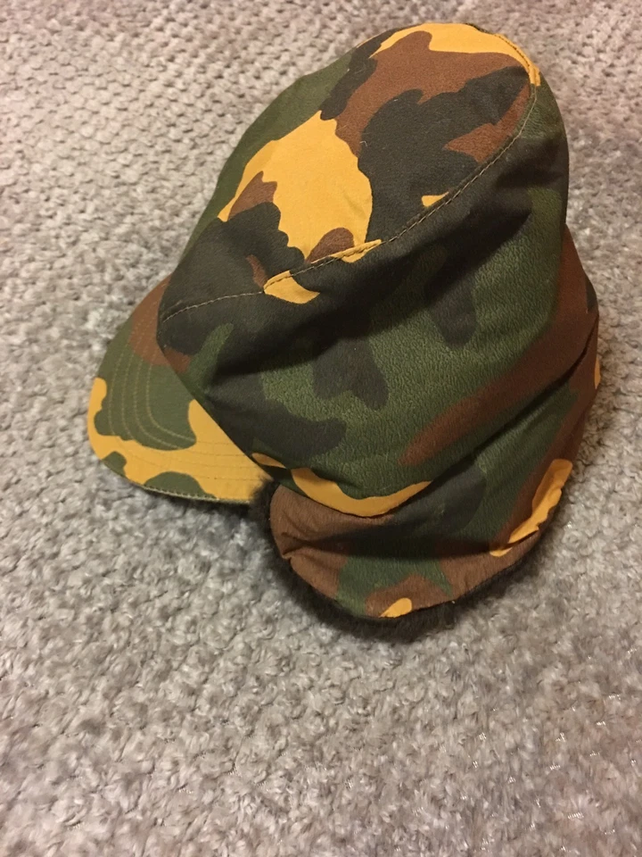 READ FLAWED Vintage CABELA'S Goretex Camo Print Hat Made in USA Faux Fur Lined - Image 4 of 4