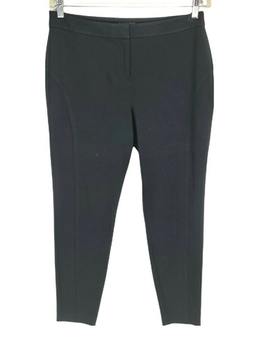 VINCE CAMUTO Black Slim Fit Full Length Pant Mid Rise Women Size 8 Stretch