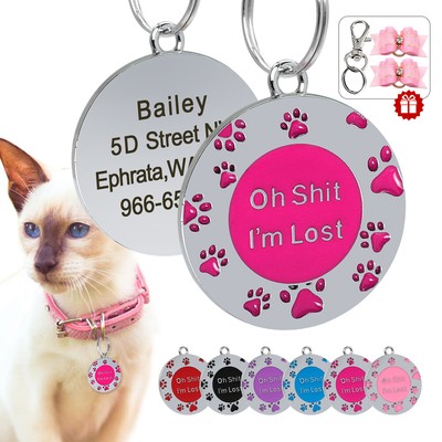 cat name tag engraved