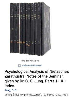 Psychological Analysis of Nietzsche's Zarathustra: Notes of the Seminar | C. G J
