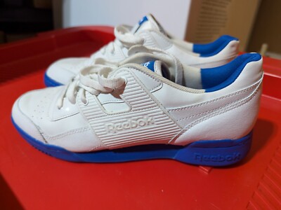 Reebok Workout Plus White Blue Size