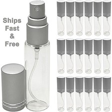 10ml 0.34oz empty perfume glass spray bottles matte silver atomizers lined cap