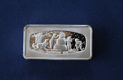 1974 Franklin Mint Christmas 1974 Proof Silver Ingot P0628 | eBay