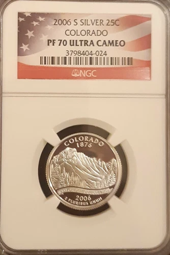 2006-S 25c Silver Colorado State Quarter NGC PF70 Ultra Cameo