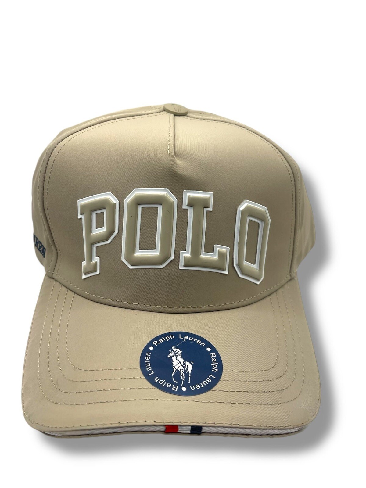Polo Ralph Lauren Big Pony Cappello Berretto Uomo ��Beige 3 Logo Ricamato