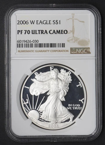 2006 W American Silver Eagle S$1 PF 70 Ultra Cameo NGC - COINGIANTS -