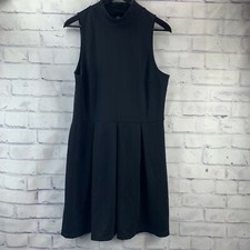 Mossimo Women's Little Black Dress Mock Neck Sleeveless Size Large Stretch 