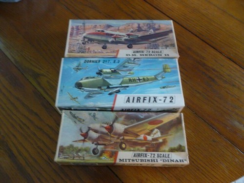 Airfix Airplane Models 1/72 Lot - Mitsubishi Dinah, Dornier 217 & D. H. Heron II