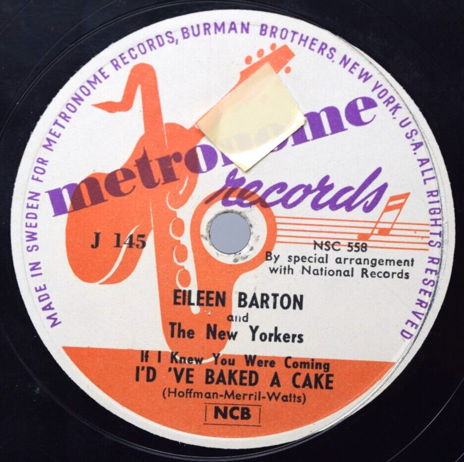 Eileen Barton If I Knew You Were Coming Poco Loco 78 Metronome J145 Sweden EX