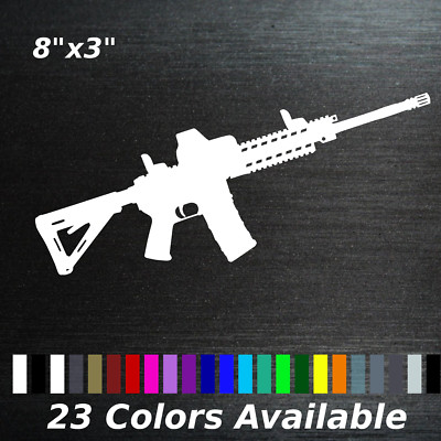 PAIR AR-15 Decal sticker Assault rifle | eBay
