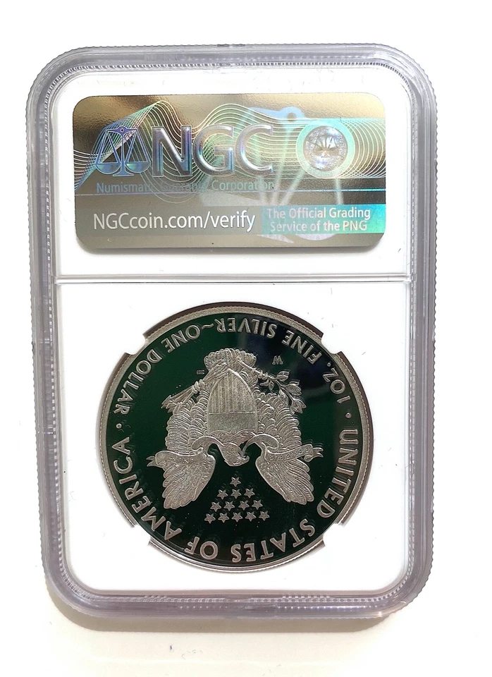 2017 W $1 prueba SAE 2020 WP como nuevo tesoro NGC PF70 Ultra camafeo Mercanti firma Foto 2 de 3