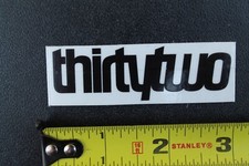 32 Thirty-Two Snowboards Clear Black OG SNB2 Snow Vintage Snowboarding STICKER