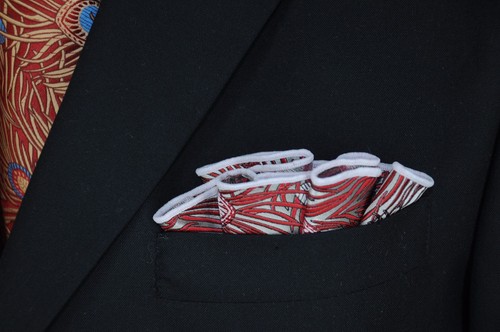 Lord R Colton Masterworks Pocket Round Venice Pewter Red Silk - $75 Retail New - Picture 2 of 2