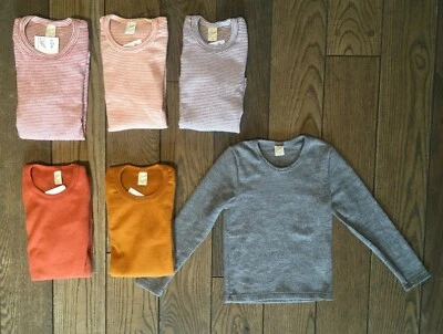 Lilano Shirt langarm Unterhemd, 70% Wolle/30% Seide, Gr. 92-152 versch. Farben