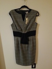 Worthington Long Gray Plaid Sleeveless Dress Size 8M. New With Tag.