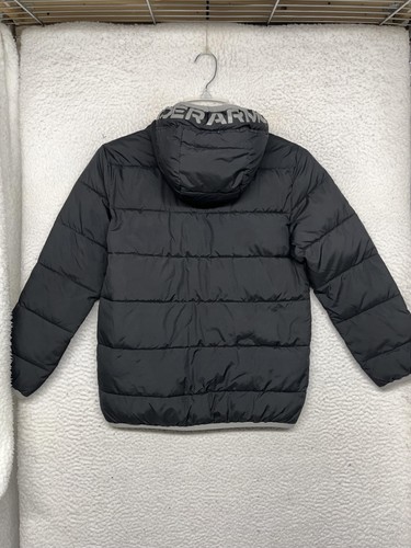 Under Armour Jacket Youth Medium ColdGear Hooded Puffer Insulated Winter Coat - Picture 8 of 10